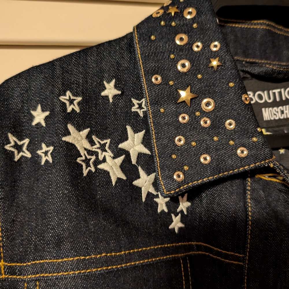 Moschino Denim Moon and Stars Jacket size US 12 - Picture 4 of 9